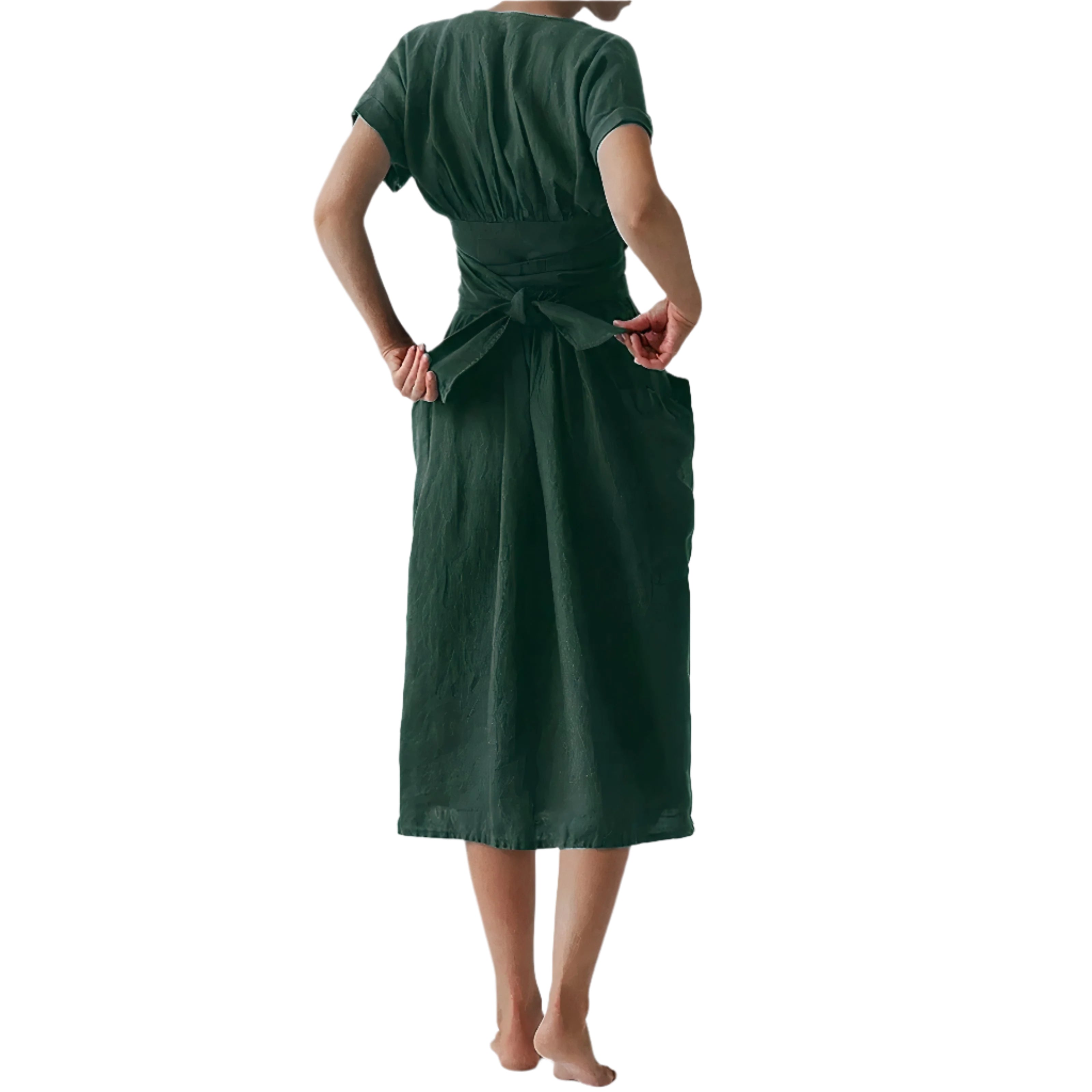 Matilda – Robe décontractée portefeuille avec décolleté en V et ceinture à la taille