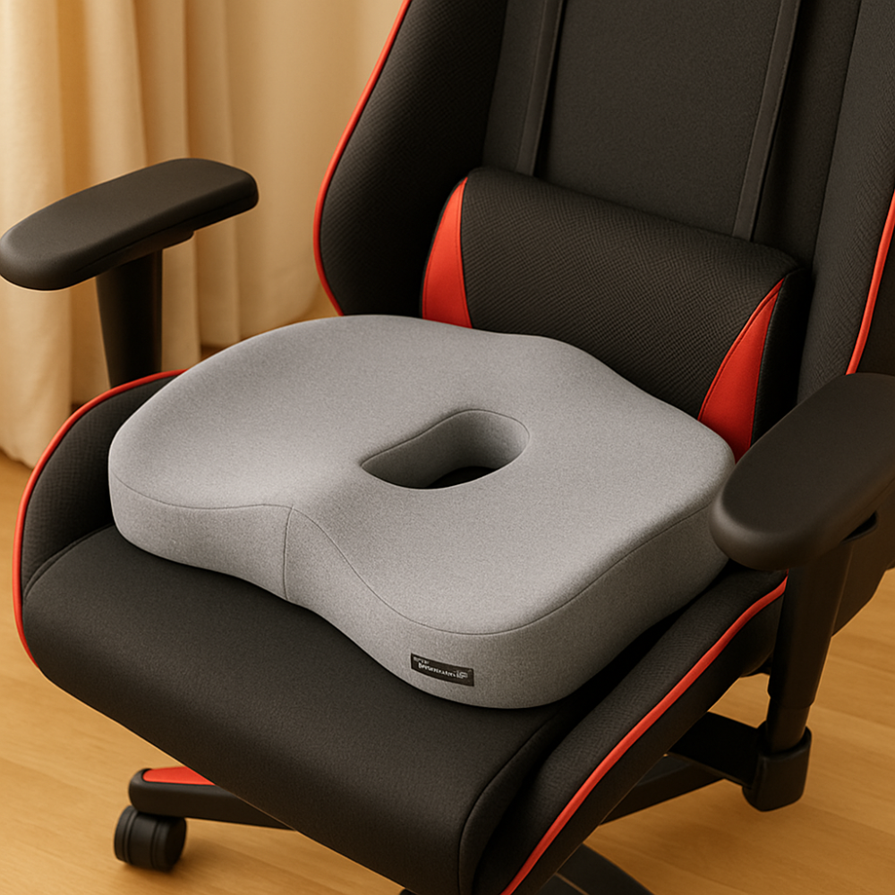 ErgoSit | Coussin de siège orthopédique en mousse à mémoire de forme pour bureau et maison