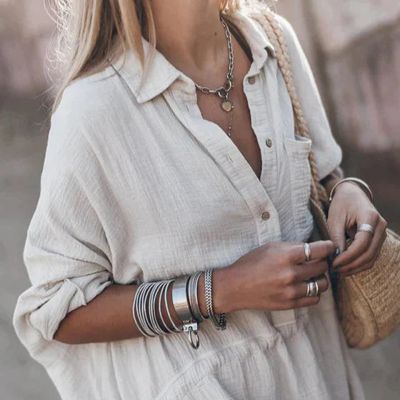 Chloe - Robe chemise élégante et décontractée