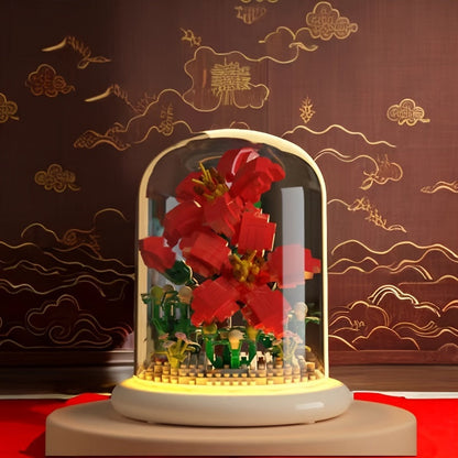 BloomGlow - Lampes en verre LED avec fleurs conservées