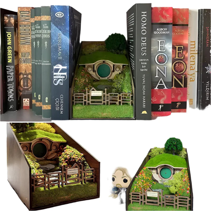 MiniScape Support de Livre – Supports de Livre Décoratifs Artisanaux avec Design de Micro Paysage