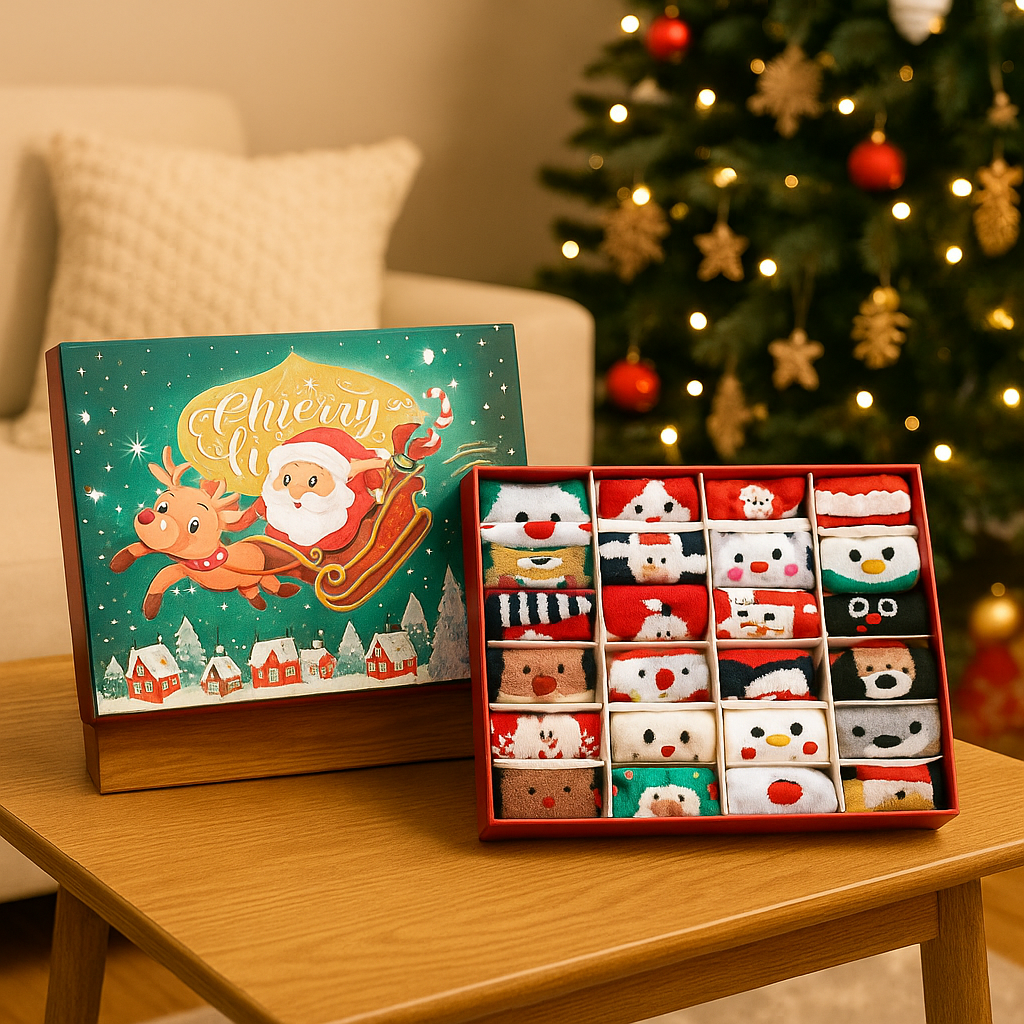 Calendrier de l'Avent festif – Set de surprises de vacances de 24 jours