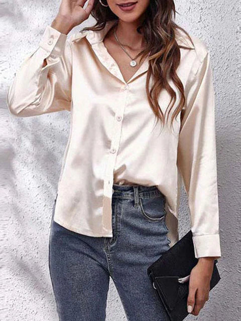 Natalia - Chemisier boutonné classique de luxe