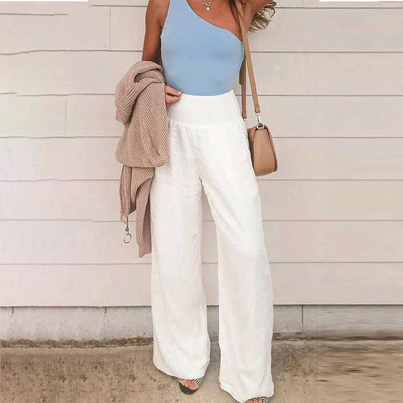 Alma – Pantalons Élégants avec Poches Latérales et Taille Élastique