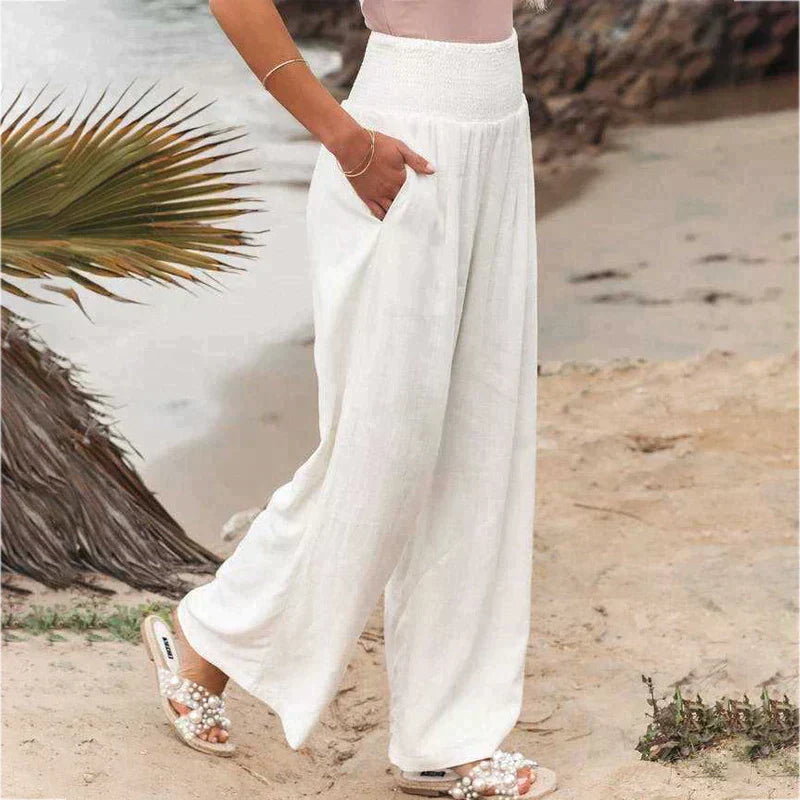 Alma – Pantalons Élégants avec Poches Latérales et Taille Élastique