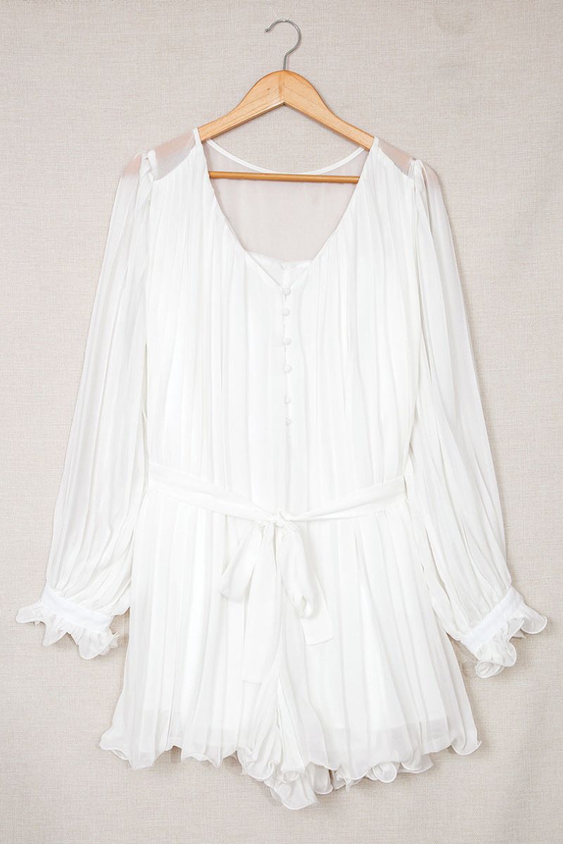 Miriam - Élégante robe mini plissée avec ceinture à la taille