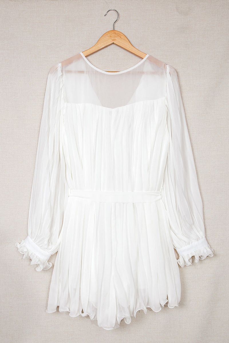 Miriam - Élégante robe mini plissée avec ceinture à la taille