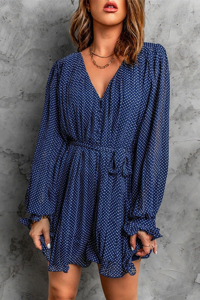 Miriam - Élégante robe mini plissée avec ceinture à la taille