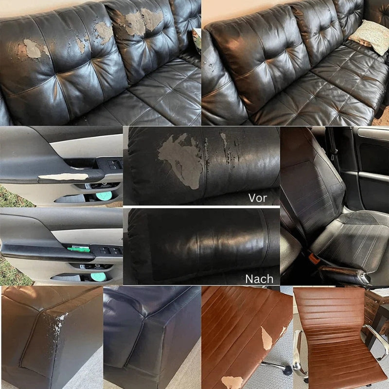 FixLeather - Patch de réparation auto-adhésif pour cuir