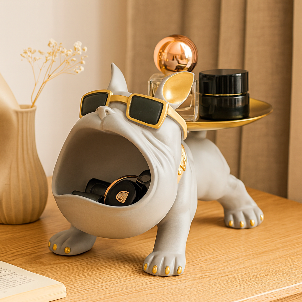 Granvik | Sculpture de rangement Bouledogue