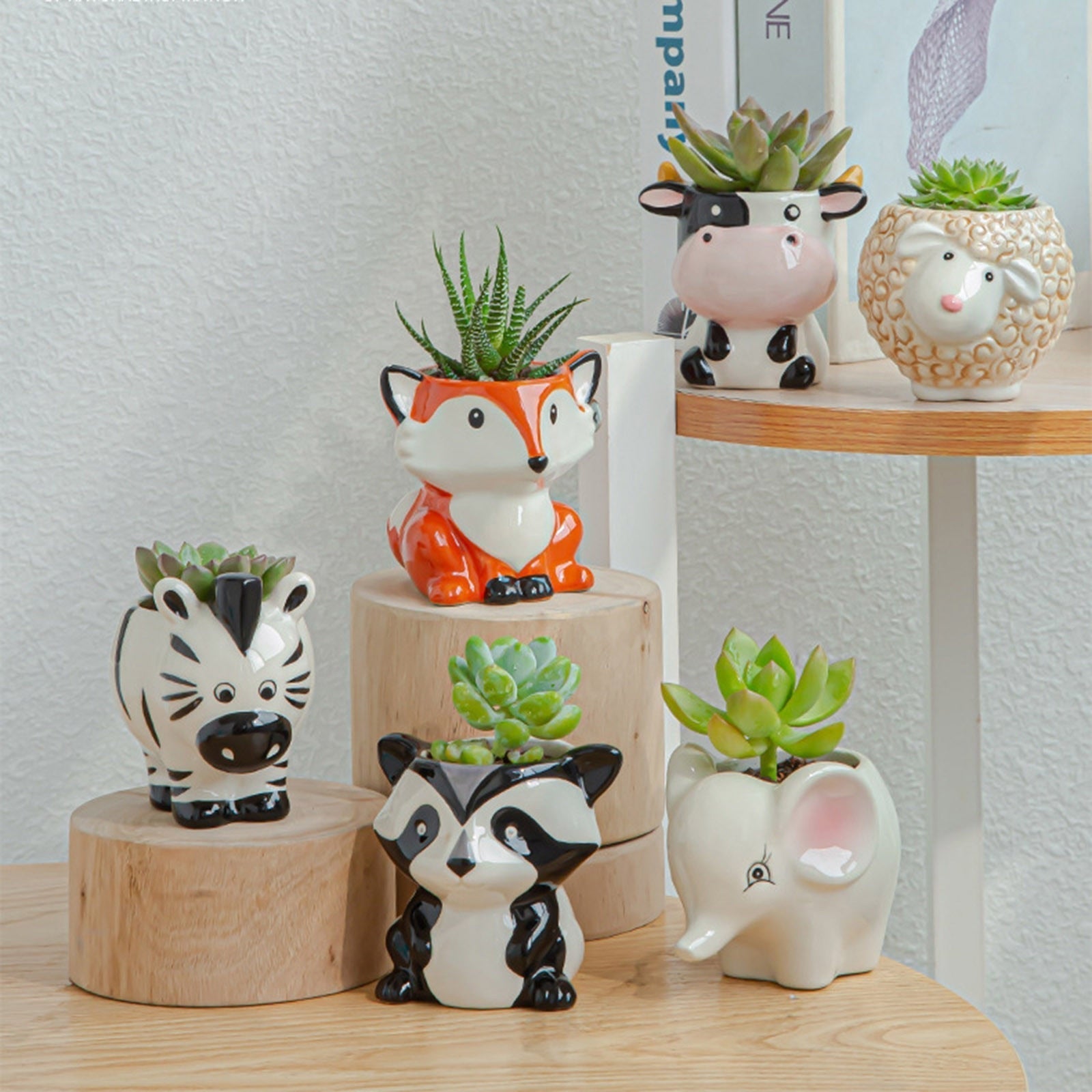 PetalPals - Pots de plantes en céramique artistiques en forme d'animaux