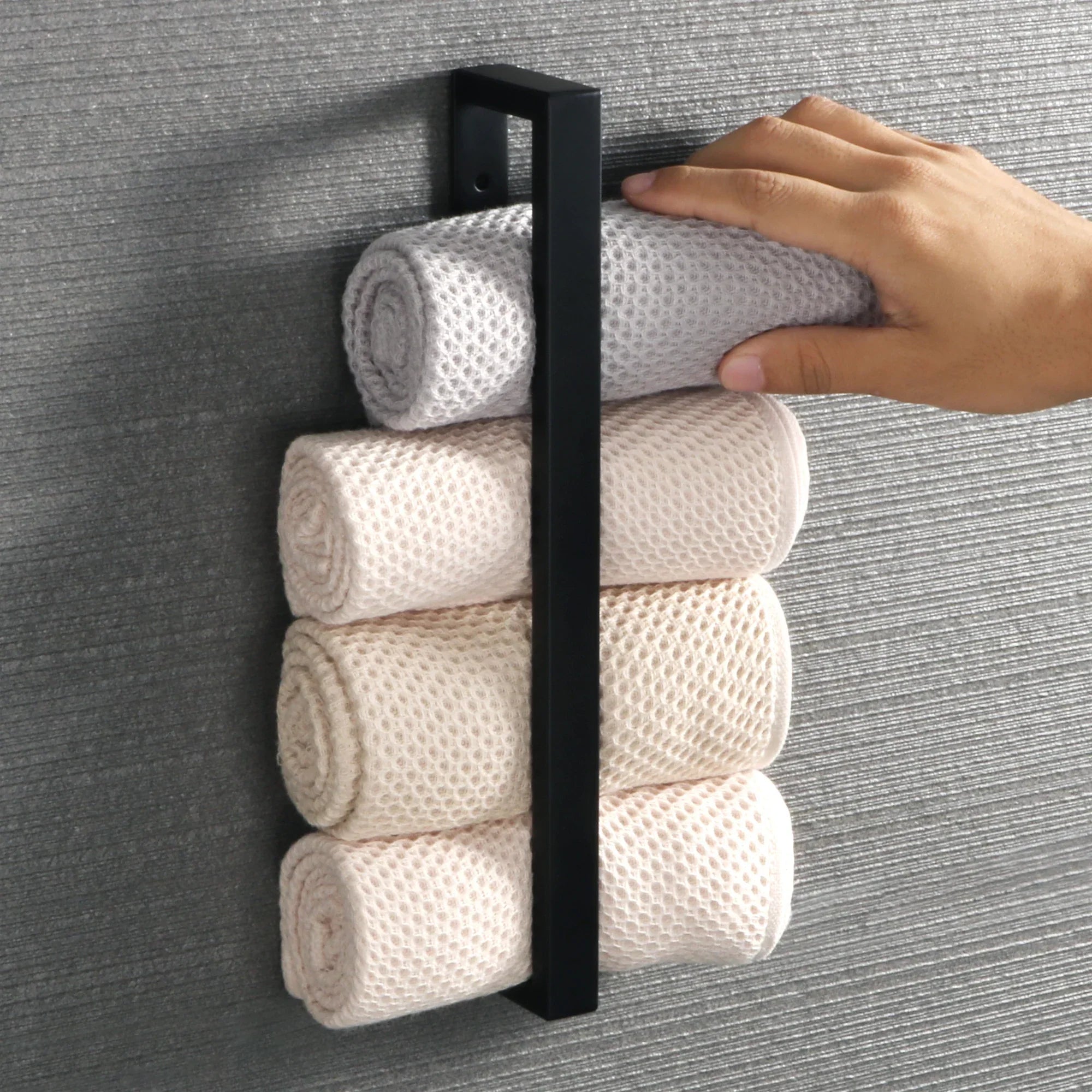 SleekHang - Porte-serviettes de salle de bain moderne et minimaliste