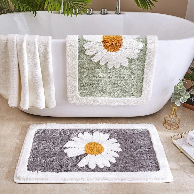 Tapis de bain antidérapant DaisySafe – Sécurité avec une touche joyeuse