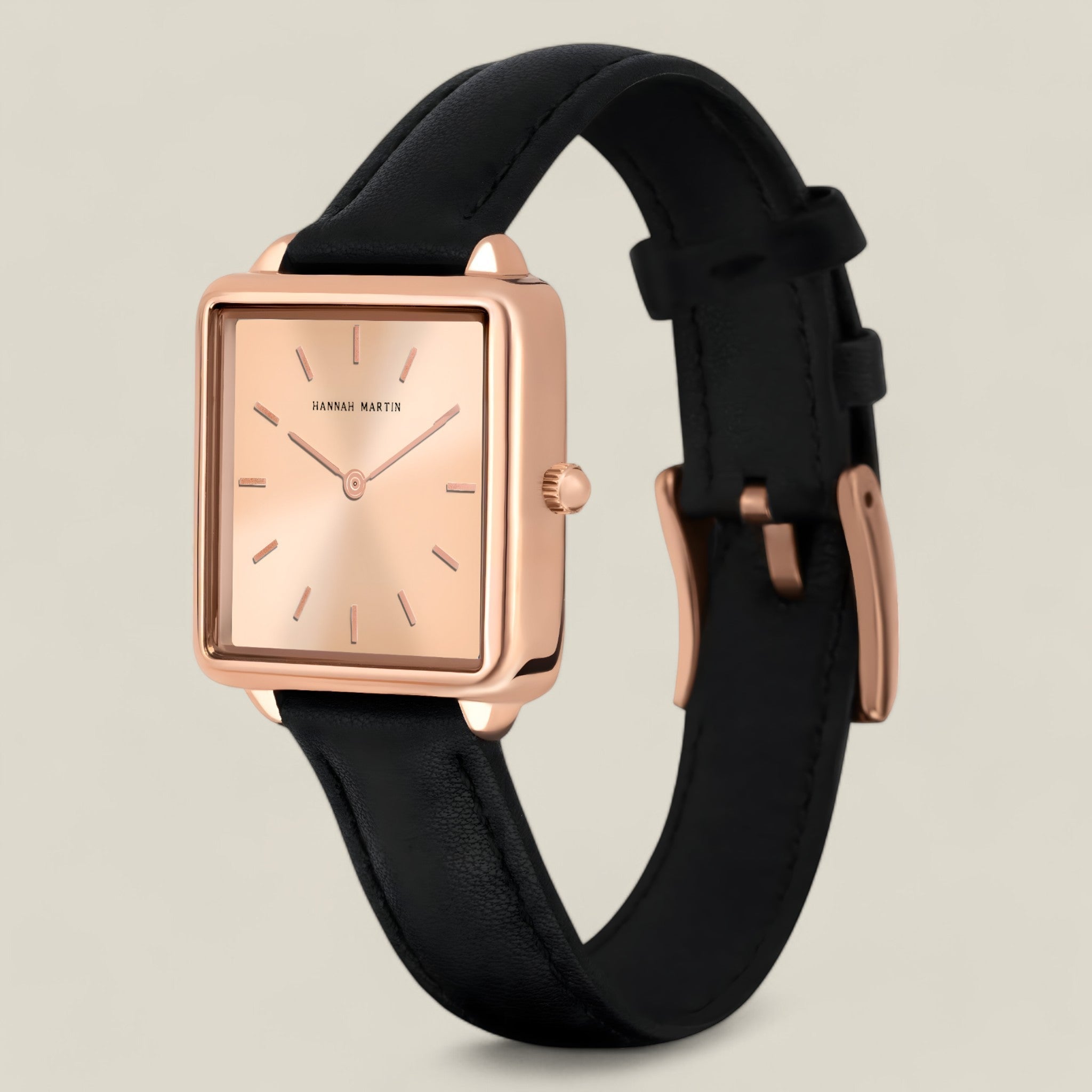 Luna - Montre carrée élégante avec un bracelet étroit
