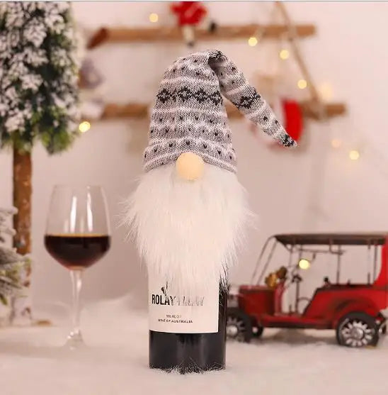 Housse de bouteille de vin gnome mignonne