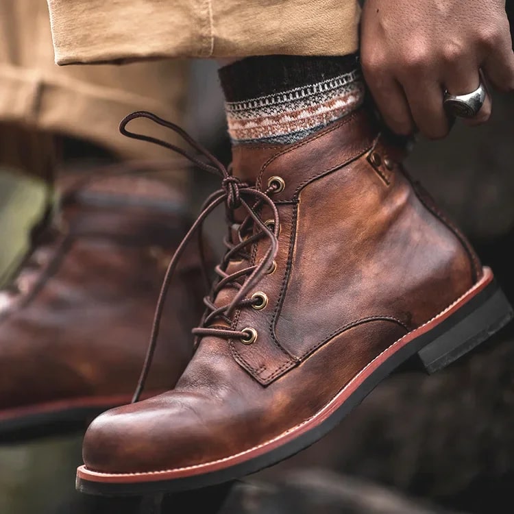 Mark | Bottes en cuir rétro classiques pour hommes