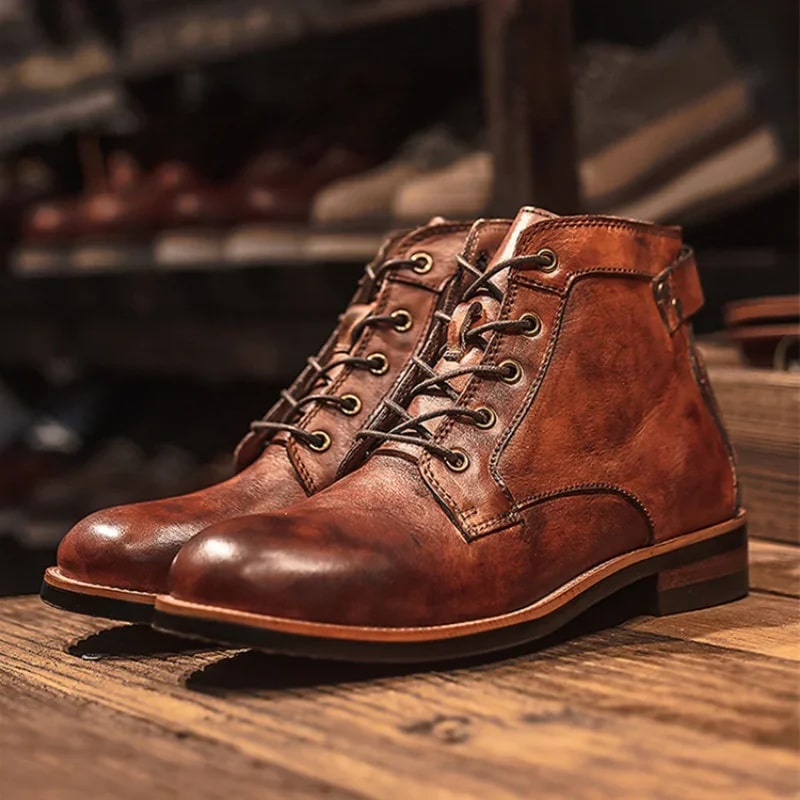 Mark | Bottes en cuir rétro classiques pour hommes