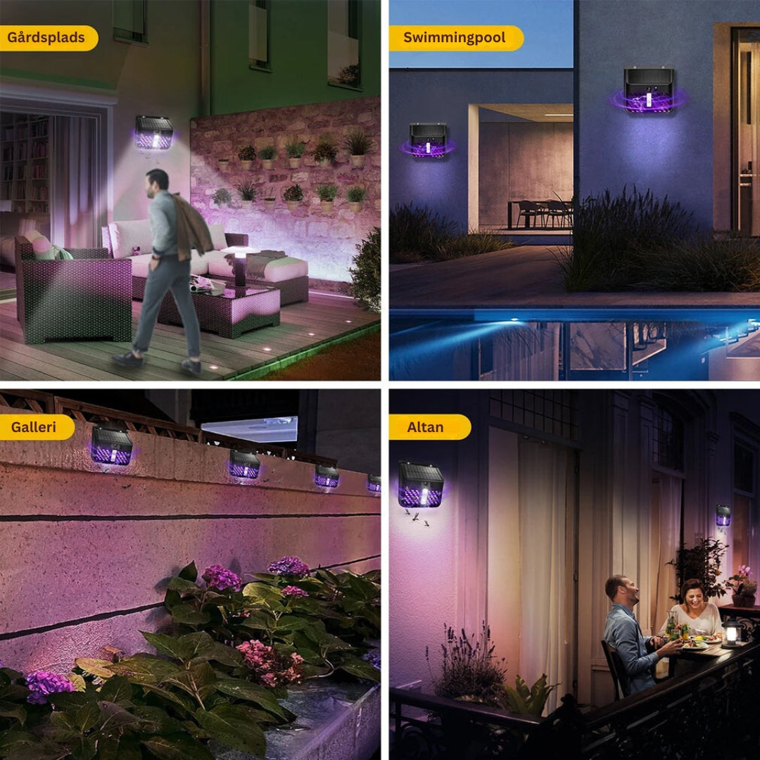 Lampe Anti-Moustique Solaire Extérieure Étanche