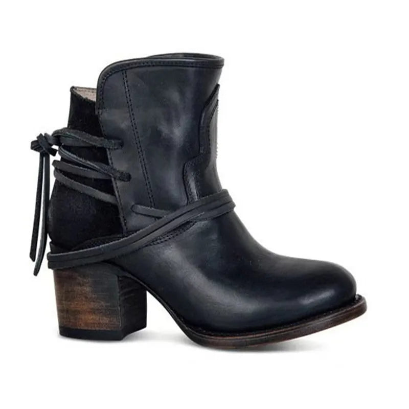 Mona - Bottes western confortables avec semelle antidérapante
