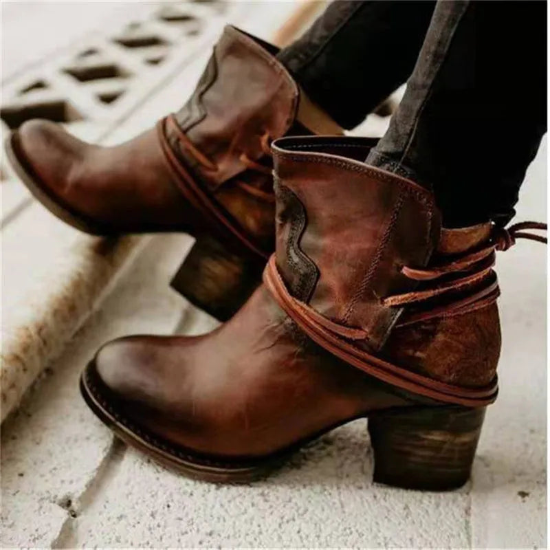 Mona - Bottes western confortables avec semelle antidérapante