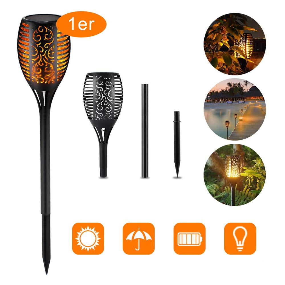 SolarFlame – Bougies solaires LED d'extérieur avec capteur marche et arrêt automatique