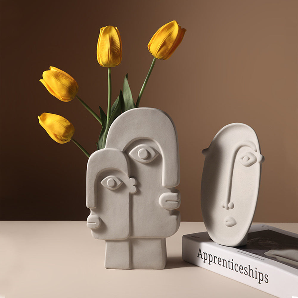 Vase de sol sculpturale FaceForm – Déclaration artistique moderne
