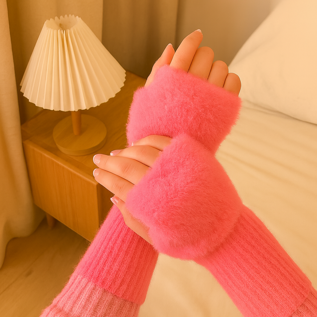 Heike | Gants en peluche sans doigts