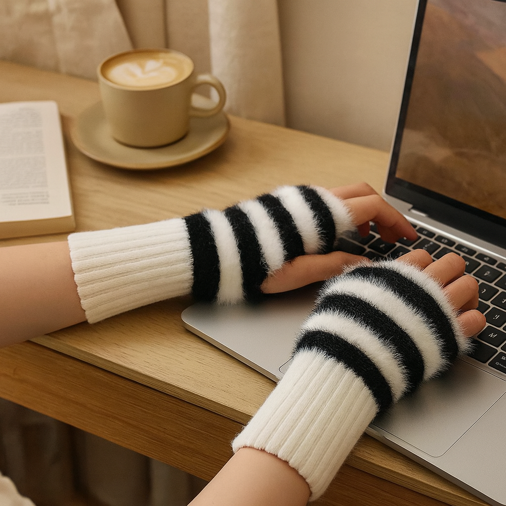 Heike | Gants en peluche sans doigts