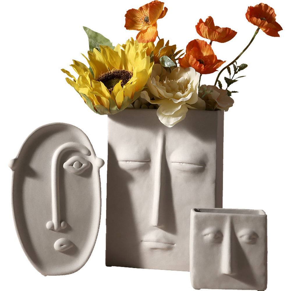 Vase de sol sculpturale FaceForm – Déclaration artistique moderne