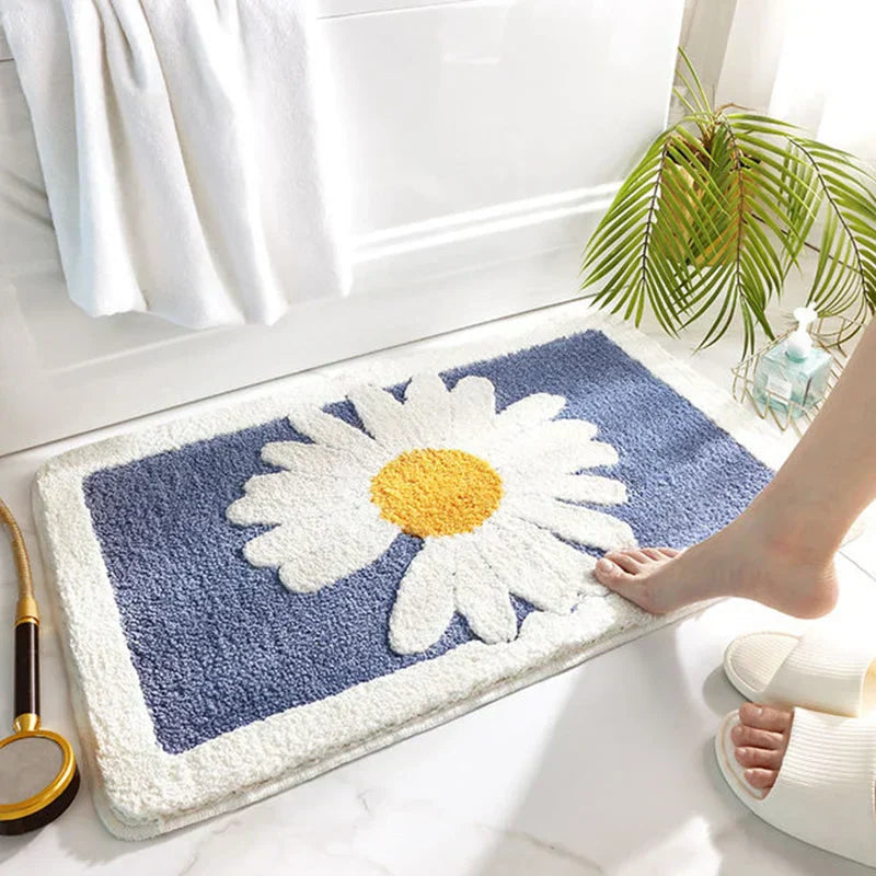 Tapis de bain antidérapant DaisySafe – Sécurité avec une touche joyeuse