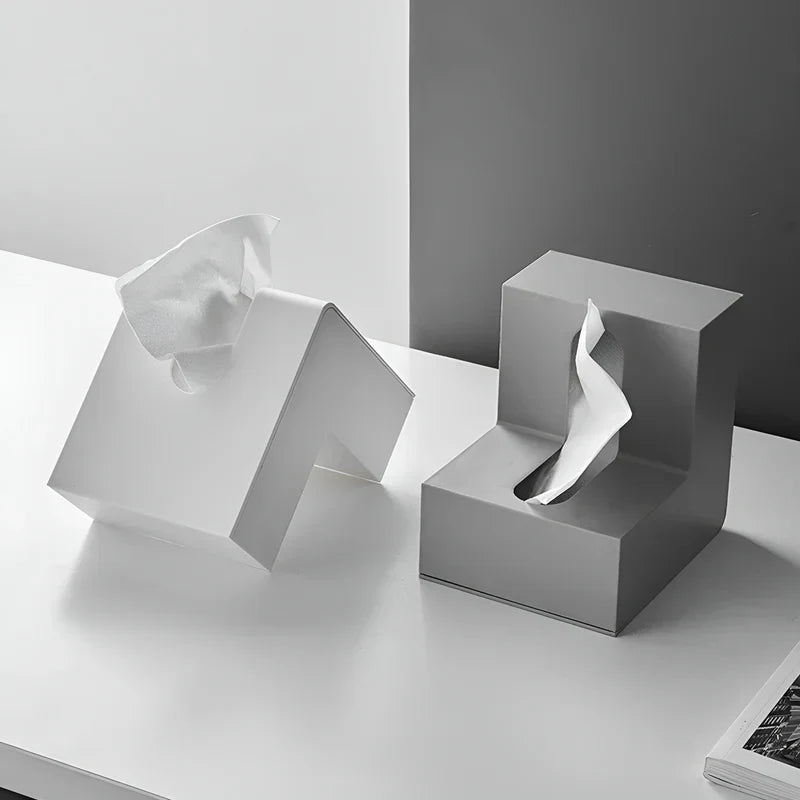Organisateur de mouchoirs en forme de L moderne – Solution de rangement élégante et gain de place
