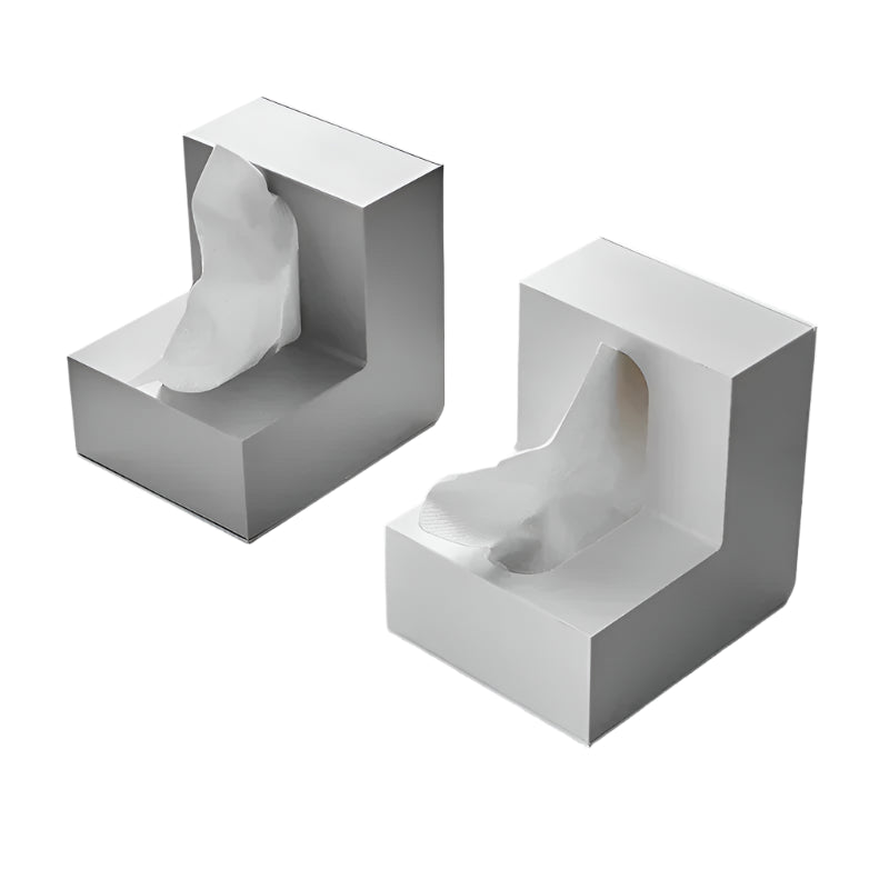 Organisateur de mouchoirs en forme de L moderne – Solution de rangement élégante et gain de place