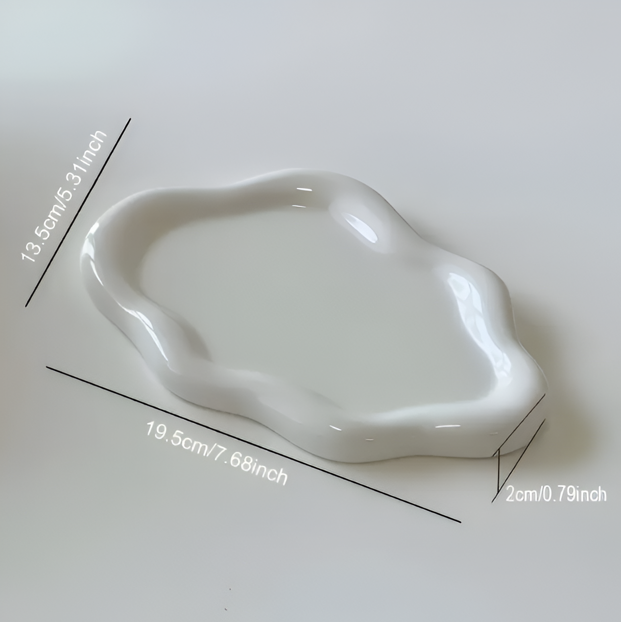 Plateau à Bijoux en Céramique CloudElegance