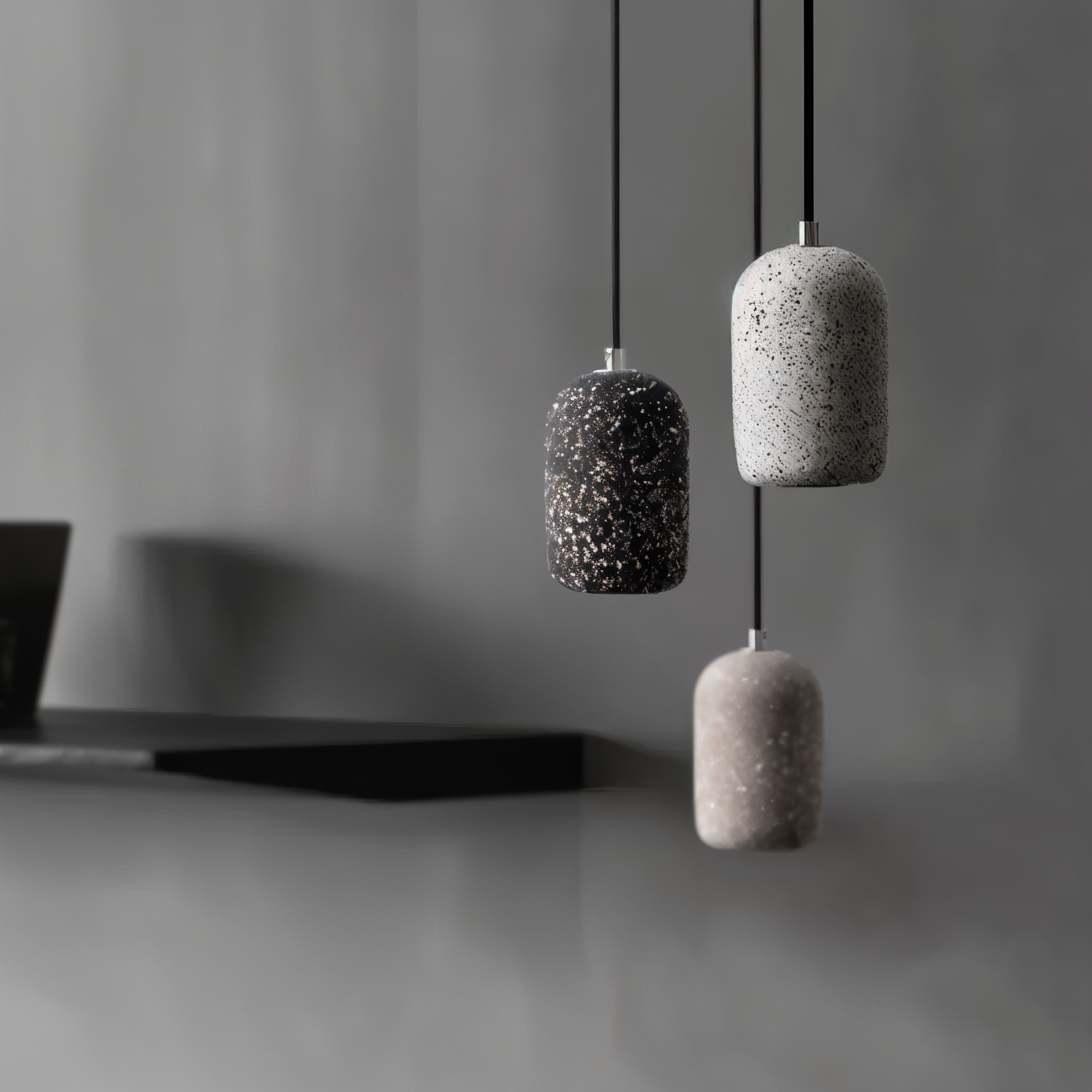 GrayoGlow – Luminaire suspendu antidérapant avec un bord moderne doux