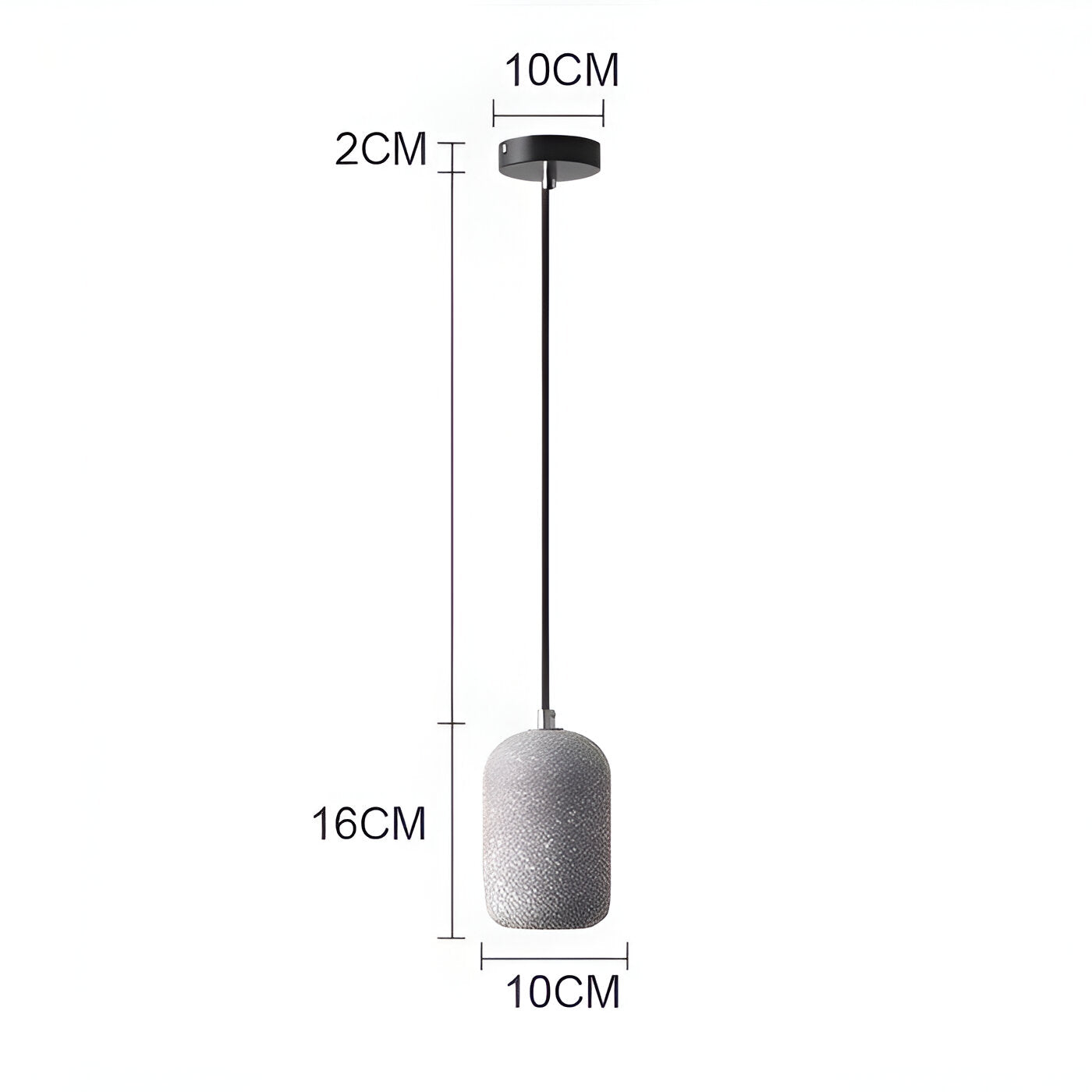GrayoGlow – Luminaire suspendu antidérapant avec un bord moderne doux