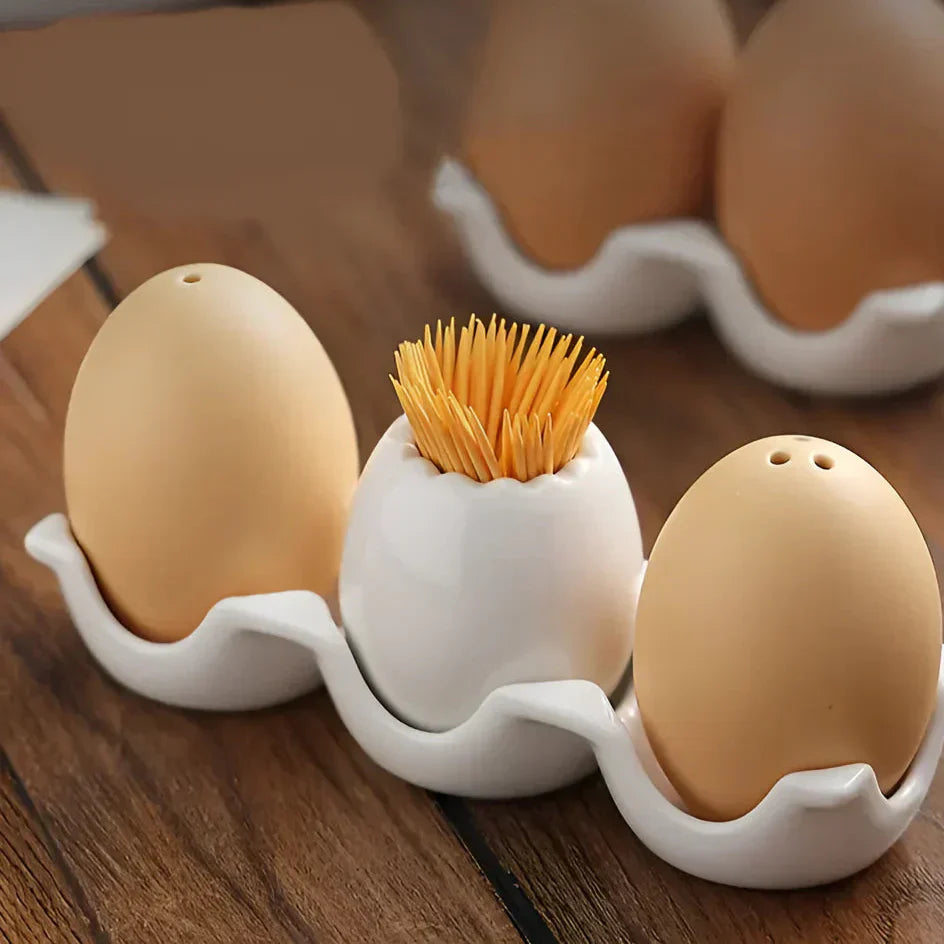 SpiceDome - Ensemble de Pots à Épices en Forme d'Oeuf