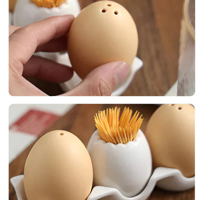 SpiceDome - Ensemble de Pots à Épices en Forme d'Oeuf