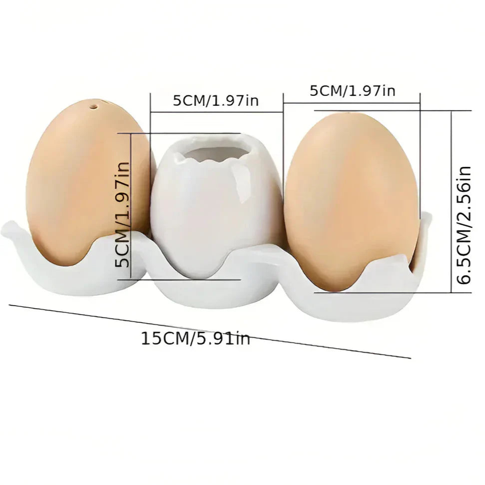 SpiceDome - Ensemble de Pots à Épices en Forme d'Oeuf
