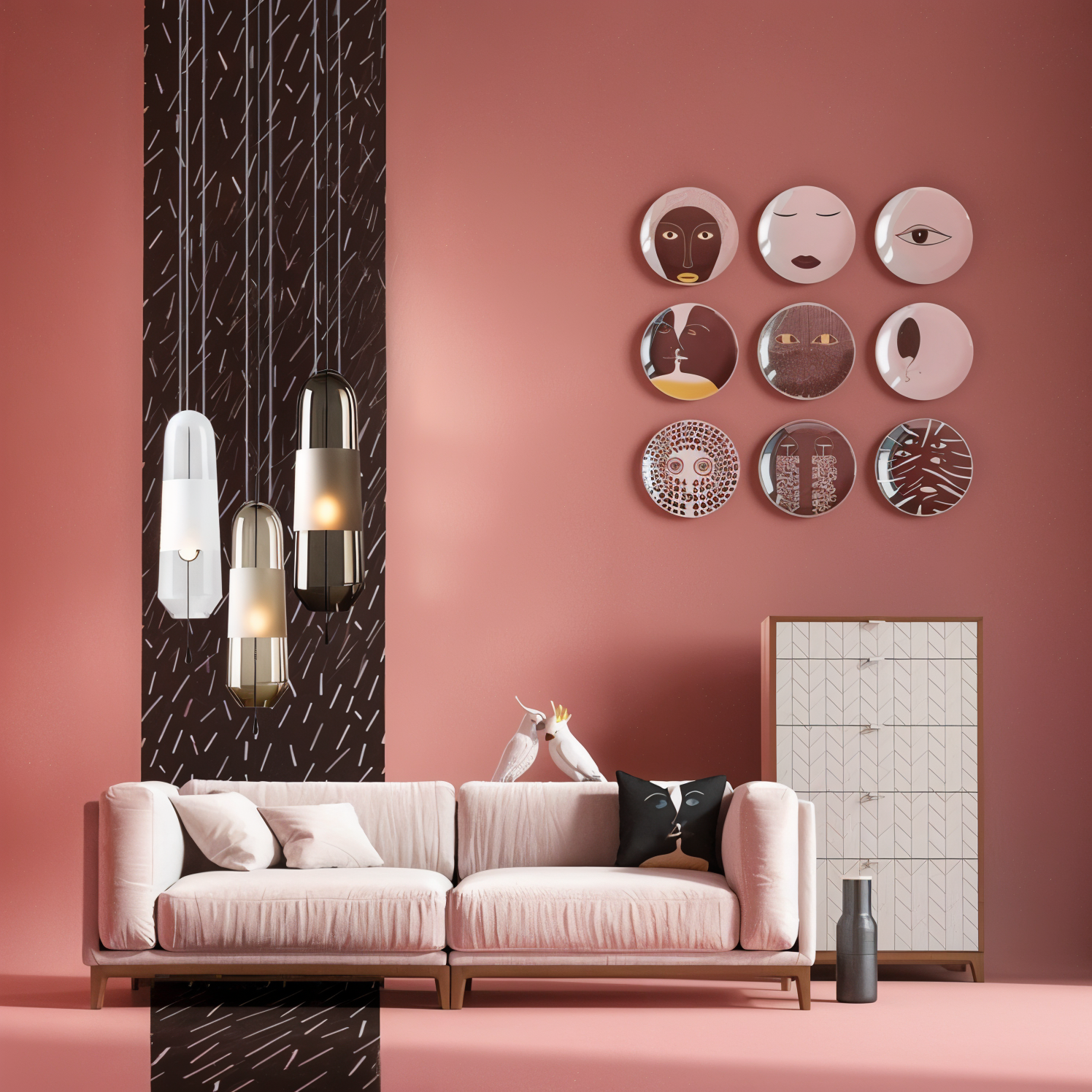 GlowCurve - Lampe pendante en verre rétro