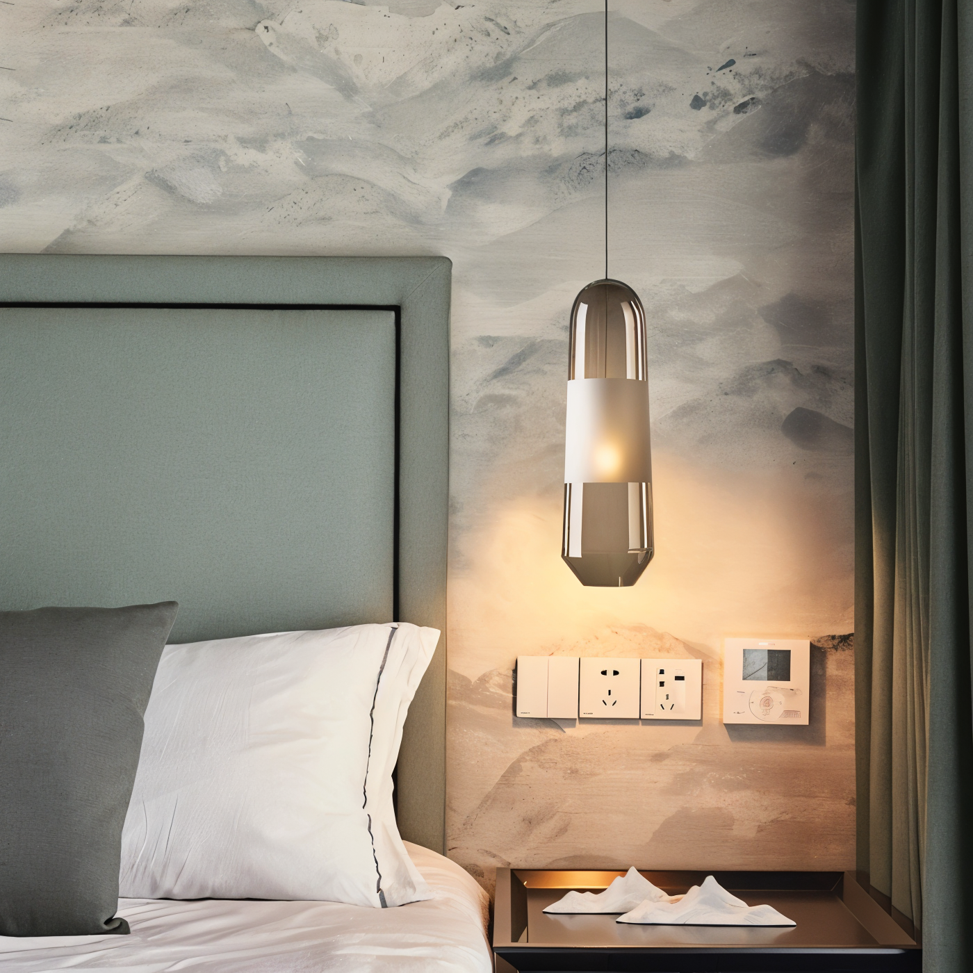 GlowCurve - Lampe pendante en verre rétro