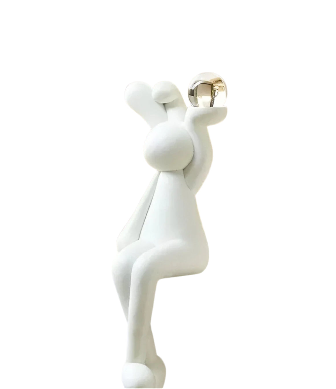 BunnyOrb - Figurines de lapin élégantes avec boule en verre