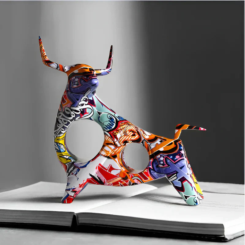 Figurine de vache artistique