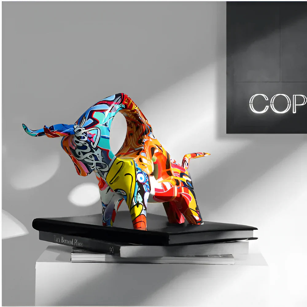 Figurine de vache artistique