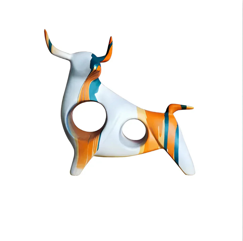 Figurine de vache artistique