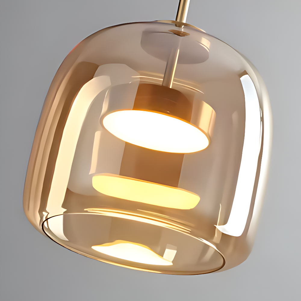 ClaraGlow Lampe à Suspendre en Verre Moderne – Éclairage Élégant pour Intérieur Moderne