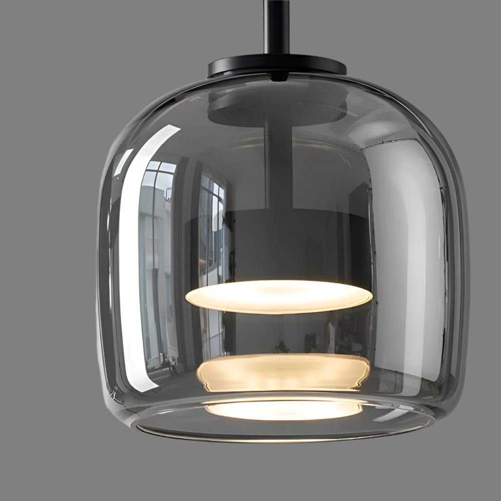 ClaraGlow Lampe à Suspendre en Verre Moderne – Éclairage Élégant pour Intérieur Moderne