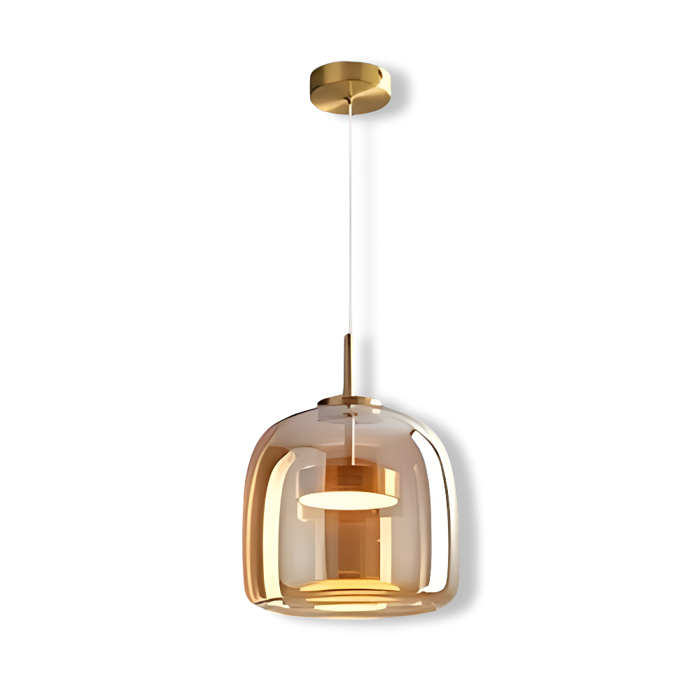 ClaraGlow Lampe à Suspendre en Verre Moderne – Éclairage Élégant pour Intérieur Moderne