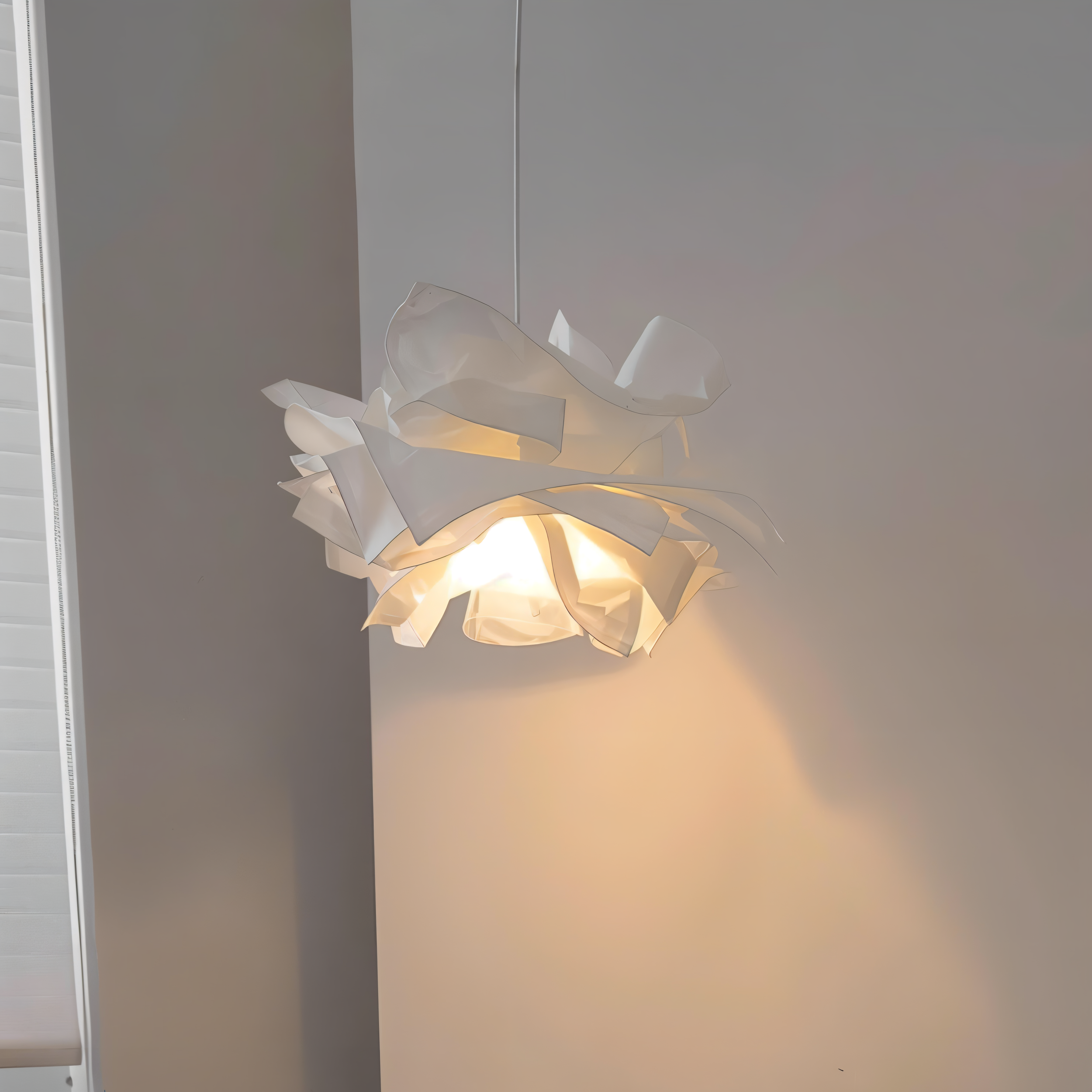 ShadeGlow - Lampe à pendentif personnalisable avec un design d'abat-jour en papier sculpté