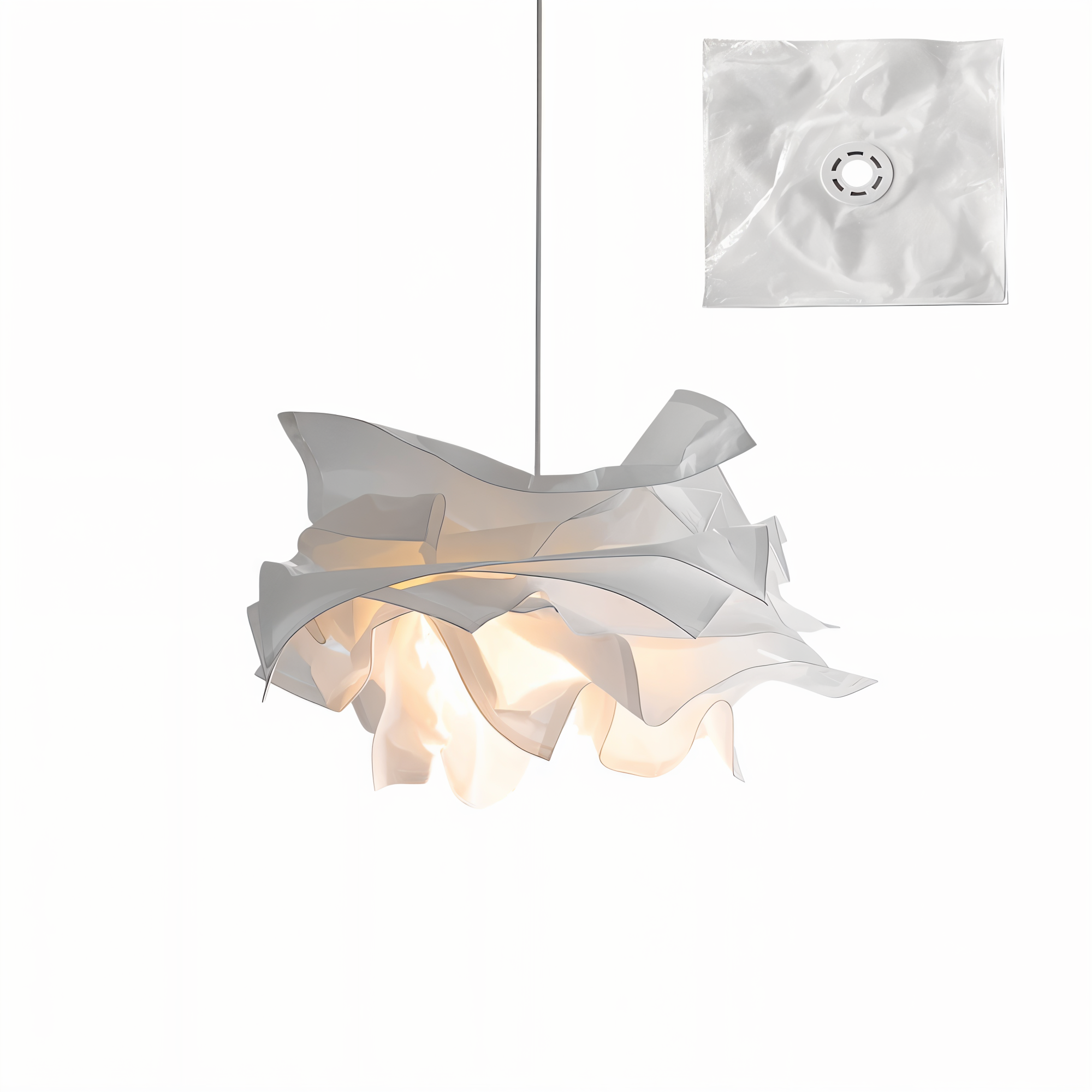 ShadeGlow - Lampe à pendentif personnalisable avec un design d'abat-jour en papier sculpté