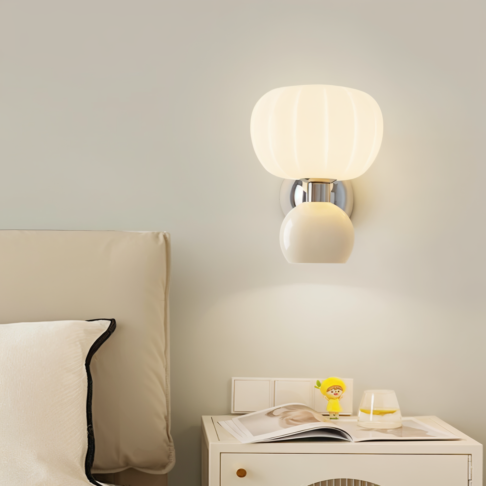 Lumière LED Décorative Citrouille avec Éclat Doux et Ambiance Automnale Élegante